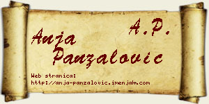 Anja Panzalović vizit kartica